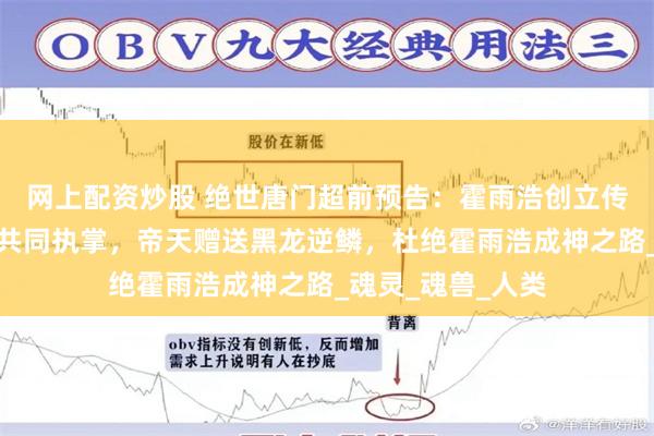 网上配资炒股 绝世唐门超前预告：霍雨浩创立传灵塔，四大势力共同执掌，帝天赠送黑龙逆鳞，杜绝霍雨浩成神之路_魂灵_魂兽_人类