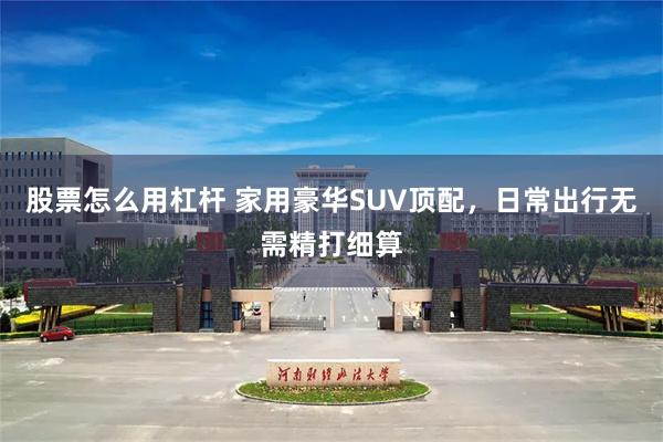 股票怎么用杠杆 家用豪华SUV顶配，日常出行无需精打细算